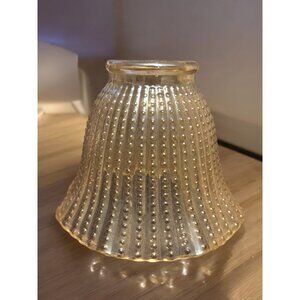 Vintage Iridescent Amber Beaded Replacement Light Shade Globe 2.25" Fitter